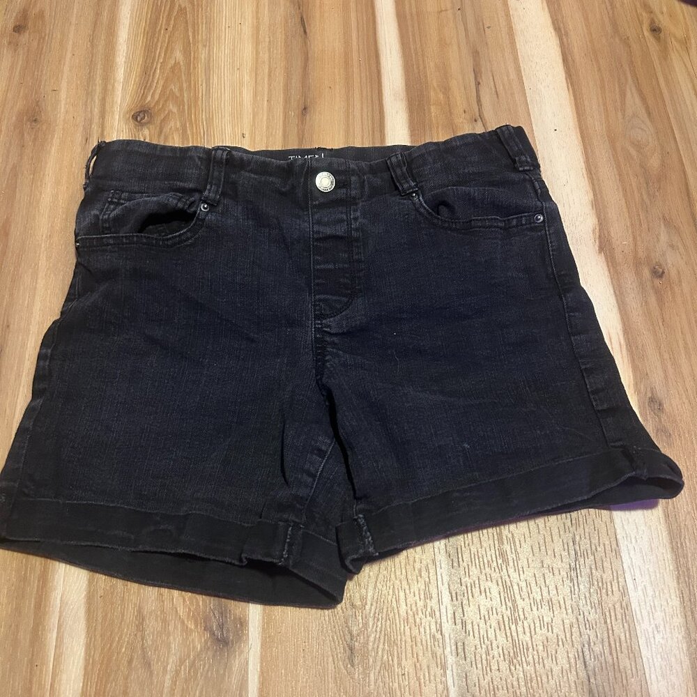 black shorts